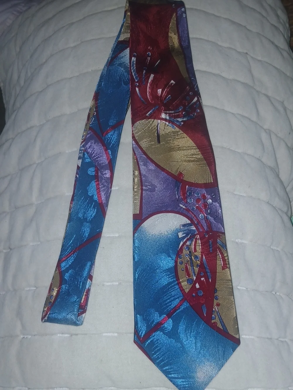 70s Vintage Essex Row Abstract  Fireworks Tie